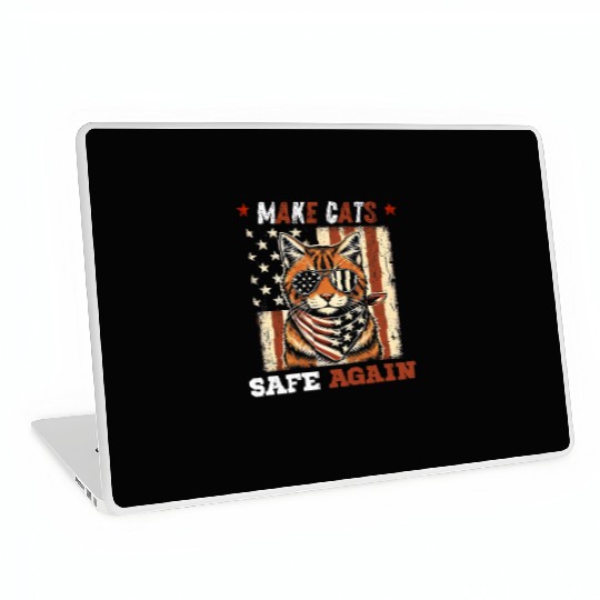 Make Cats Safe Again 2024 Presidential Election Laptop Skins