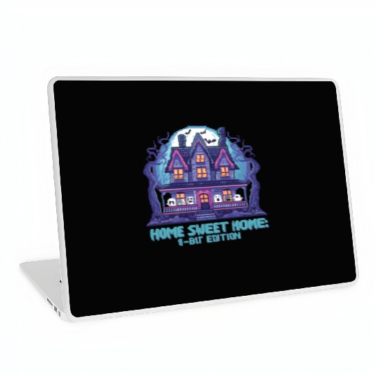 8 Bit Haunted House 01 Laptop Skins