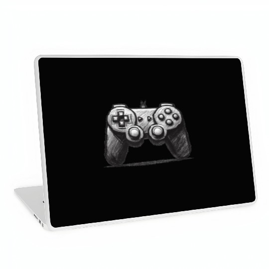 Gamer Controller Cartoon Charcoal Gaming Art 4 Laptop Skins