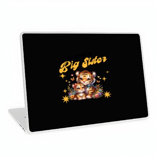 Soon I Will Be A Big Sister Sweet Tigers Laptop Skins