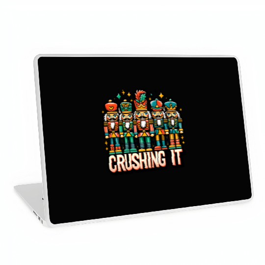 Crushin It: Nutcracker Christmas Apparel for Laptop Skins