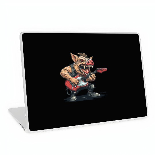 Punk Rock Guitar Pig Laptop Skins