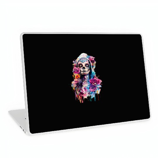 Santa Muerte Saint Mexican Folklore Dead Skull Laptop Skins
