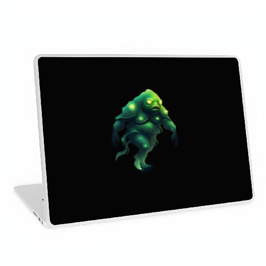 Giant Green Monster Creature Laptop Skins