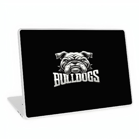 Bulldogs Mascot Back To School Team Spirit Laptop Skins