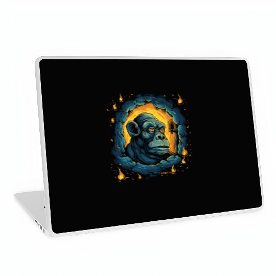 Night of the Starry Dungeon Monkey Laptop Skins