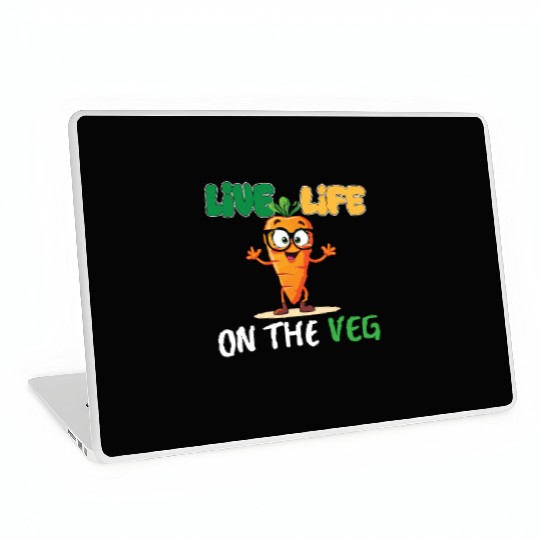 Funny plant based design_ carrot with funny Vegan Laptop Skins