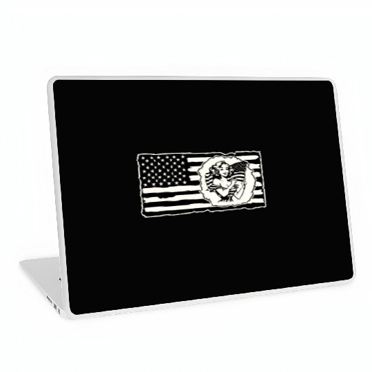 Retro Flag Girl © LIKE US ON FACEBOOK # Laptop Skins