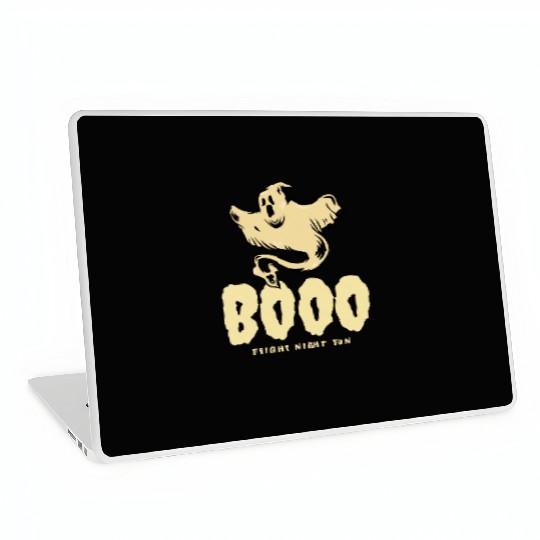BOOO Fright Night Fun Ghost Halloween Laptop Skins
