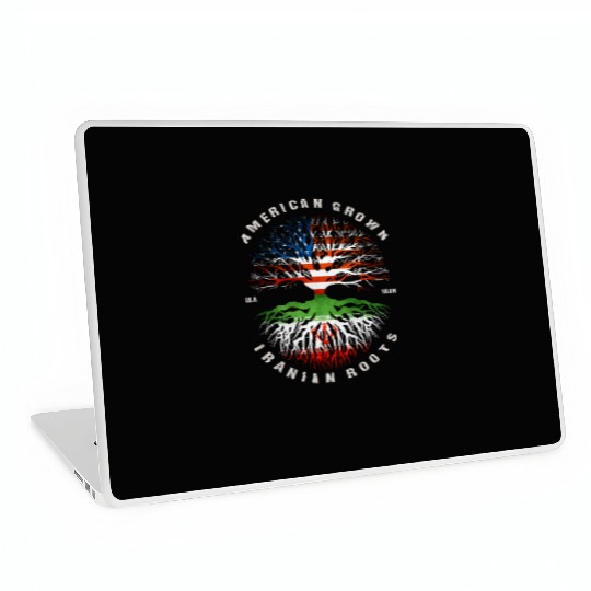 American Grown Iranian Roots Iran Flag Laptop Skins