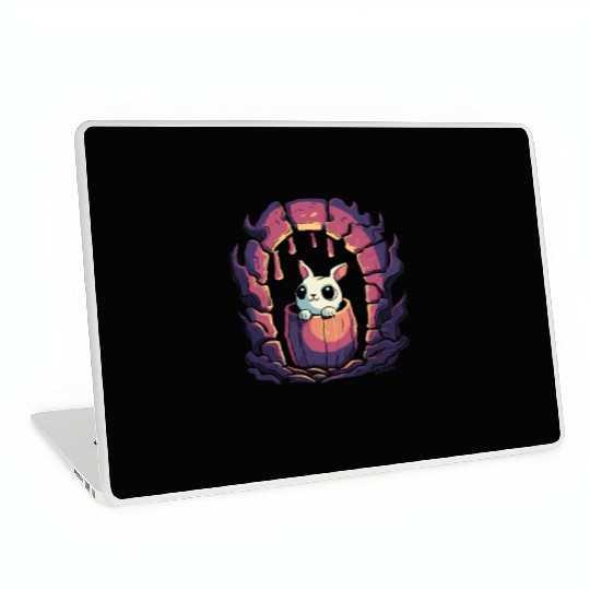 Cute Dungeon Bunny in a Barrel Laptop Skins