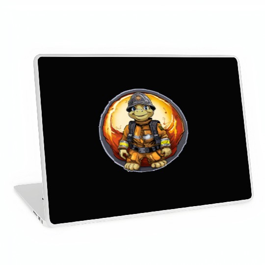 Turtle firefighter / fireman turtle Laptop Skins