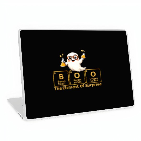 Boo - The Element of Surprise Chemistry Ghost Laptop Skins