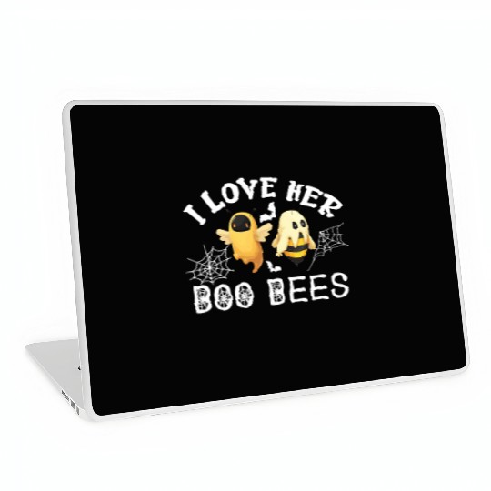 I Love Her Boo Bees Laptop Skins Funny Couples Halloween Co