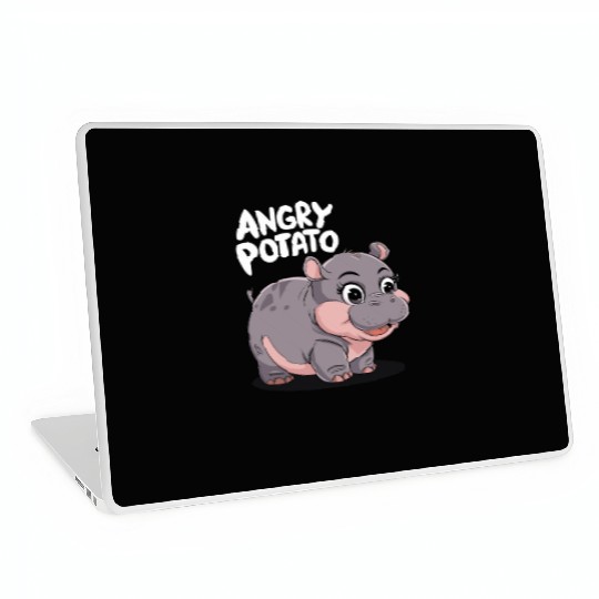 Moo Deng Angry Potato Hippo Fun Laptop Skins