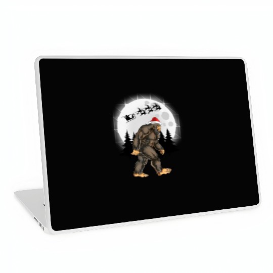 Bigfoot Believe Christmas Tree Sasquatch Santa Laptop Skins