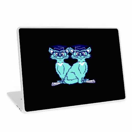 2 Cats College Degree School-Leaving Certificate Laptop Skins