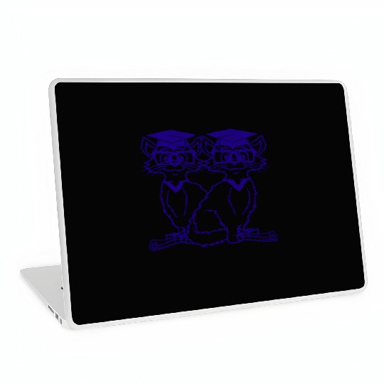 2 Cats College Degree School-Leaving Certificate Laptop Skins
