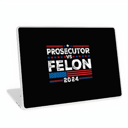 Funny Voting Election 2024 Prosecutor vs Felon Laptop Skins