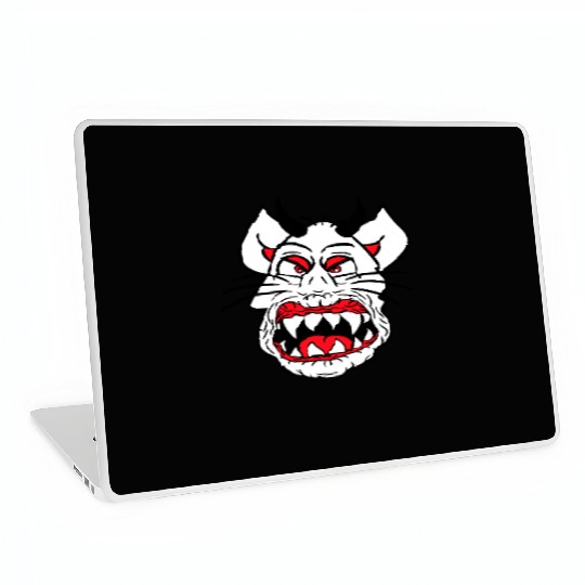 Demon Monster Cat Halloween Fun Horror Devil Horns Laptop Skins