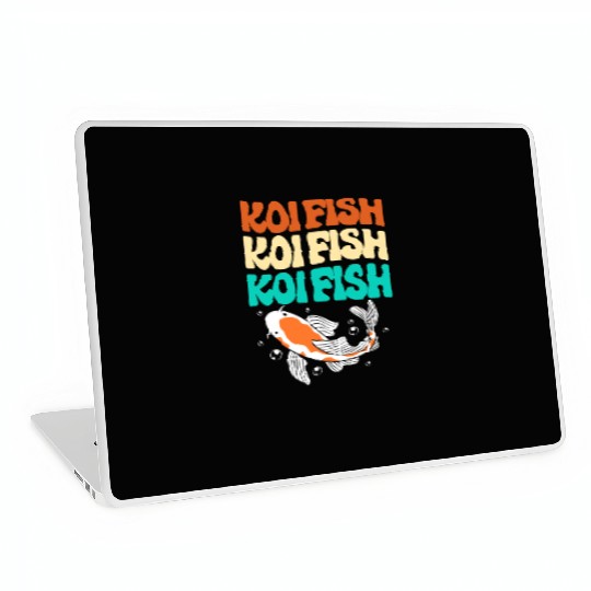 Retro Colorful Koi Fish Japanese Koi Carp Fish Laptop Skins