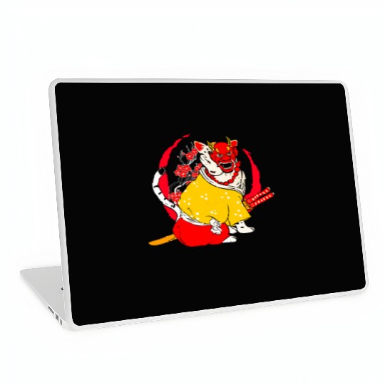 Kanji Japan Katana Oni Ninja Cat Samurai Laptop Skins