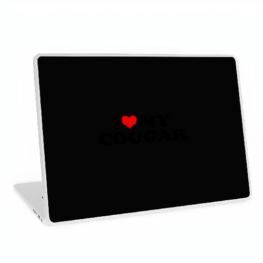 I Love Cougars Cougar Humor Valentine's Day 3WH1 Laptop Skins