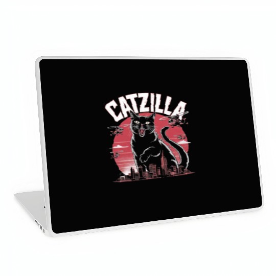 Catzilla Attacks City Design Laptop Skins