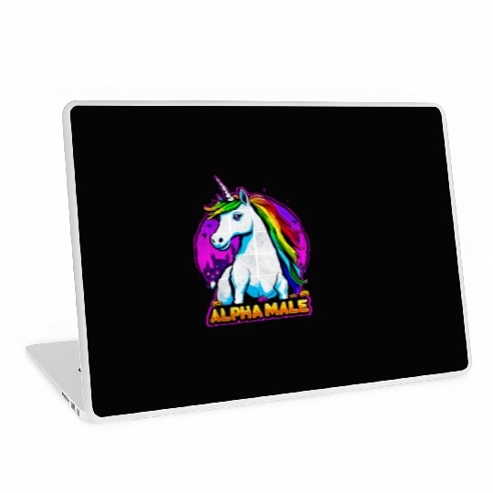 Alpha male LGBT unicorn Halloween Neon Colors Laptop Skins