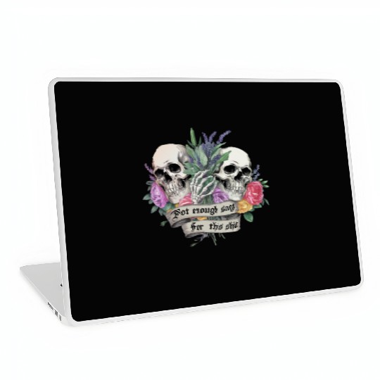 Bold Gothic Skulls & Sage Art | Dark Humor Laptop Skins