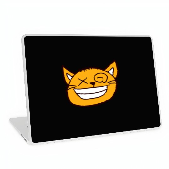 Crazy Cat Weird Funny Eyes Cool Grimace Cartoon Laptop Skins