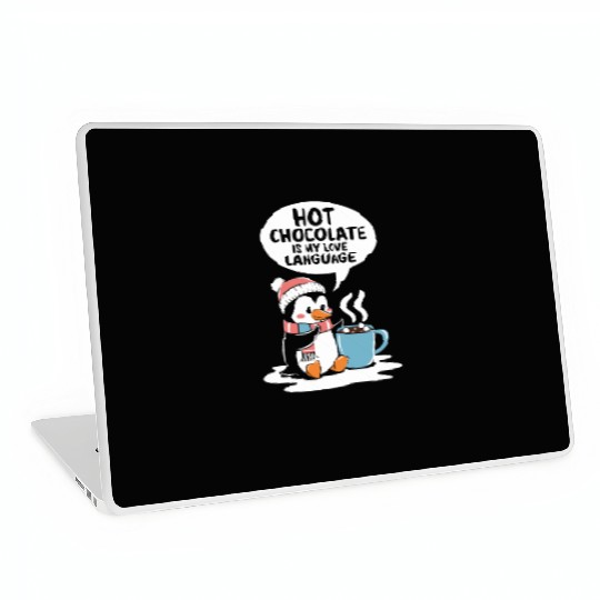 Hot Chocolate Is My Love Language Penguin Laptop Skins