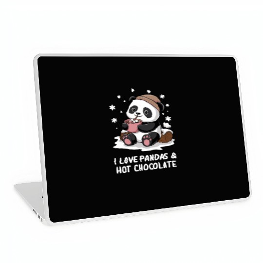 I Love Pandas & Hot Chocolate Cozy Vibes Laptop Skins