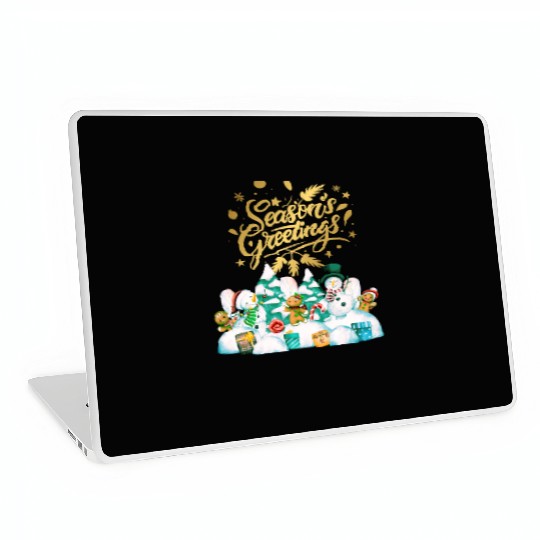 Seasons greetings with friends Laptop Skins
