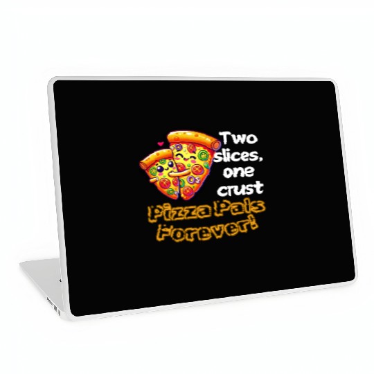 Cheesy Together: Two Slices, One Heart! Laptop Skins