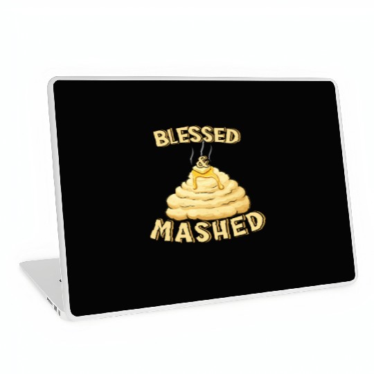 Blessed & Mashed - A Punny Thanksgiving Design Laptop Skins