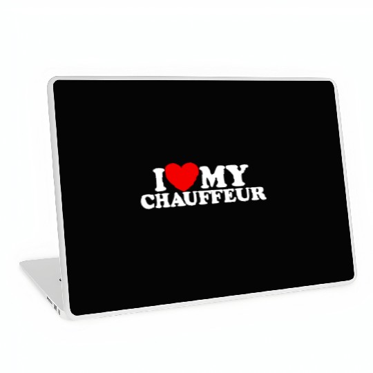 I Love My Chauffeur Red Heart Driver My Chauffeur Laptop Skins