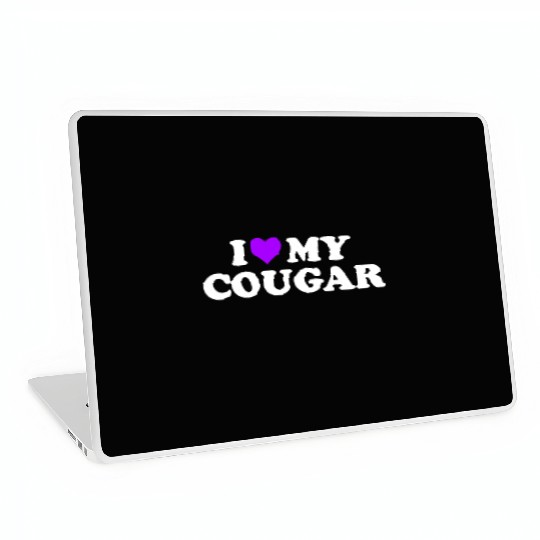I Love Cougars Cougar Humor Valentine's Day 3BK4 Laptop Skins