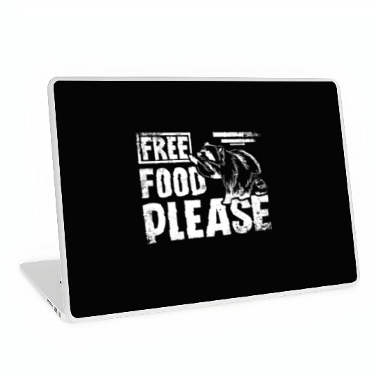 Free food please raccoon Laptop Skins
