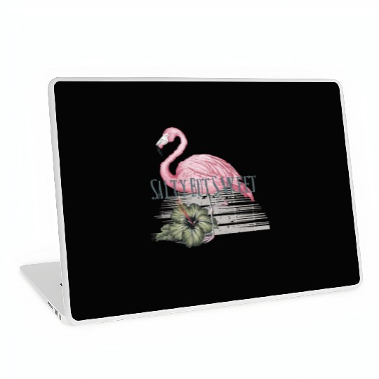 Salty but Sweet - Tropical Flamingo Vibes Laptop Skins