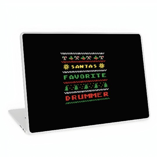 Santas Favorite Drummer Holiday Delight Laptop Skins