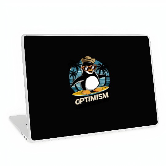 Optimism Looks Good On You Penguin Vibes Laptop Skins