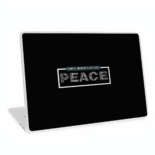 Dark Green and White Simple Modern Typography Laptop Skins