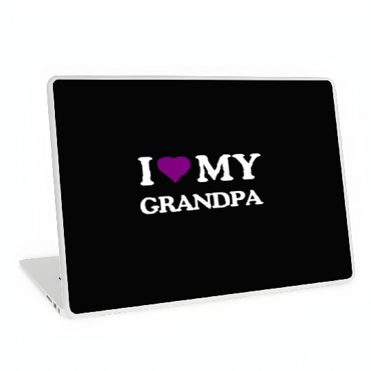 I love my grandpa purple Alzheimer's awareness Laptop Skins