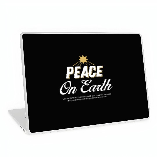 PEACE ON EARTH Design Chirstmas Laptop Skins