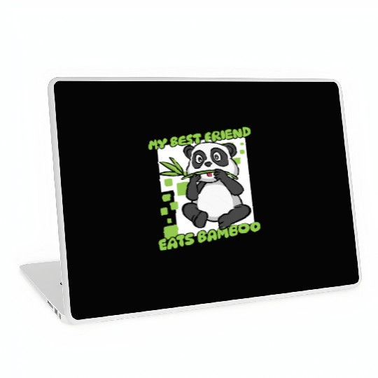 My Best Friend Eats Bamboo Panda Bear Friend Laptop Skins