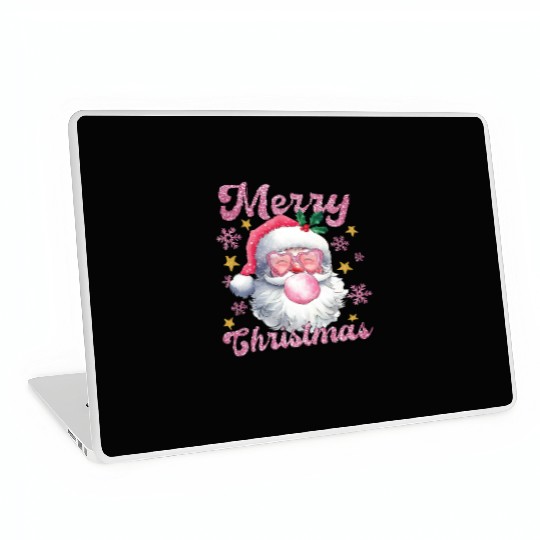Merry Christmas, Christmas Vingtage, Preppy Santa Laptop Skins