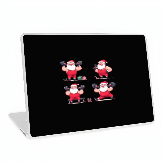 Dear Santa Christmas Gym Training Holiday Workout Laptop Skins