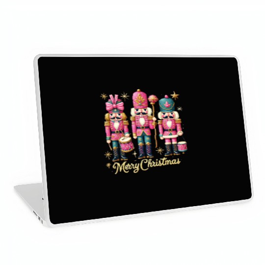 Glitter Nutcracker Friends, Merry Christmas Laptop Skins