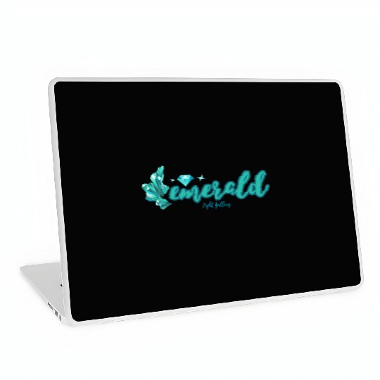 Emerald gemstone jewel Laptop Skins